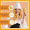 4E's Novelty Oktoberfest Hat with Braids for Women – White Bonnet with Blonde Braids and Red Ribbons – Oktoberfest Costume Accessory, German Festival Outfit and Dress Up Party Supplies